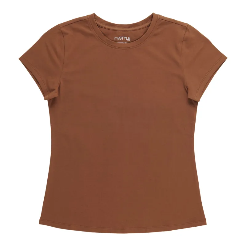 mySTYLE Women's Stretchy Crew Neck Tee made by Giant Tiger