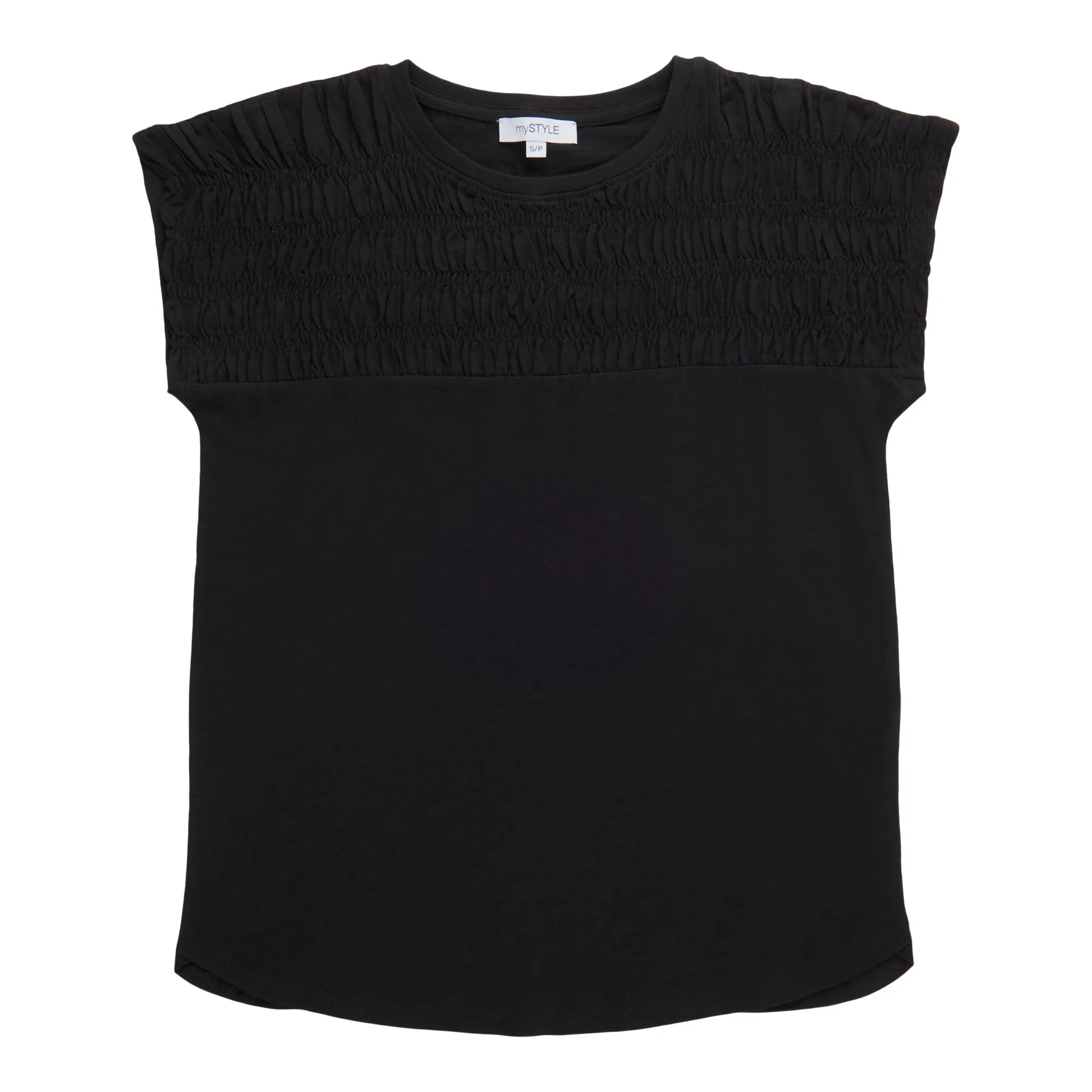 mySTYLE Women's Smocked Front Tee sold by Giant Tiger