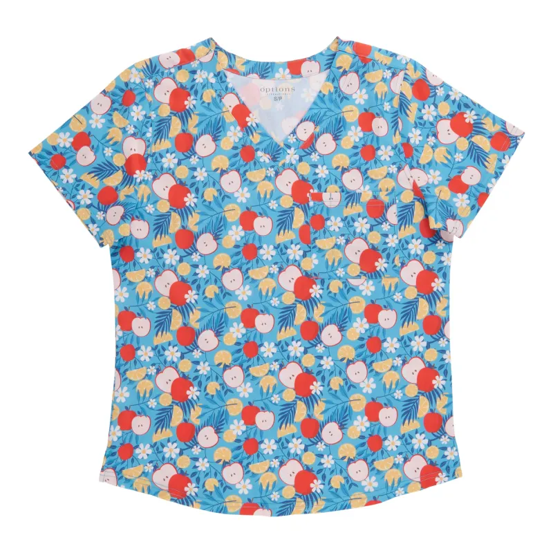 Options Women's Printed Short Sleeve Scrub Top made by Giant Tiger