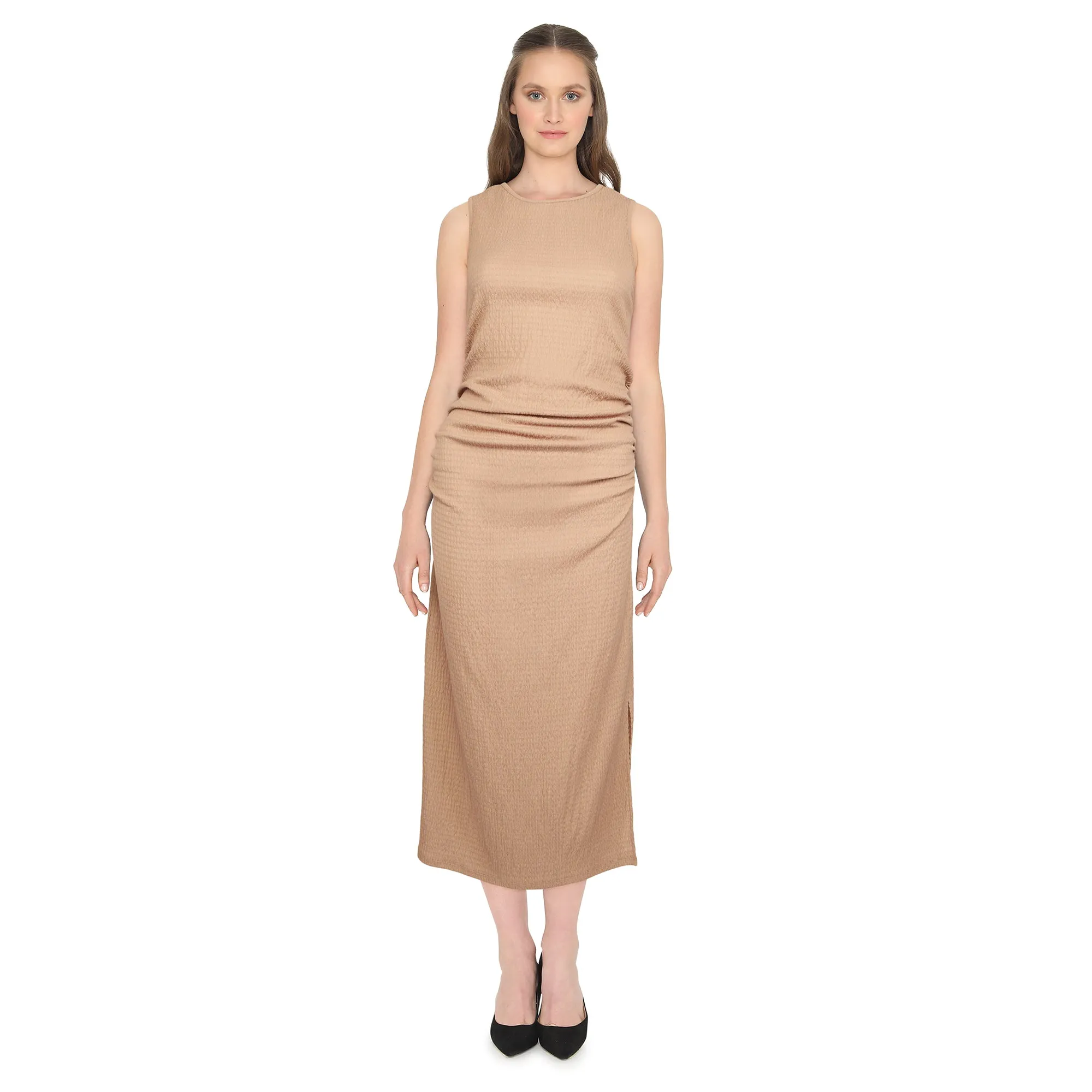 lily morgan Women's Knit Ruched Midi Dress sold by Giant Tiger