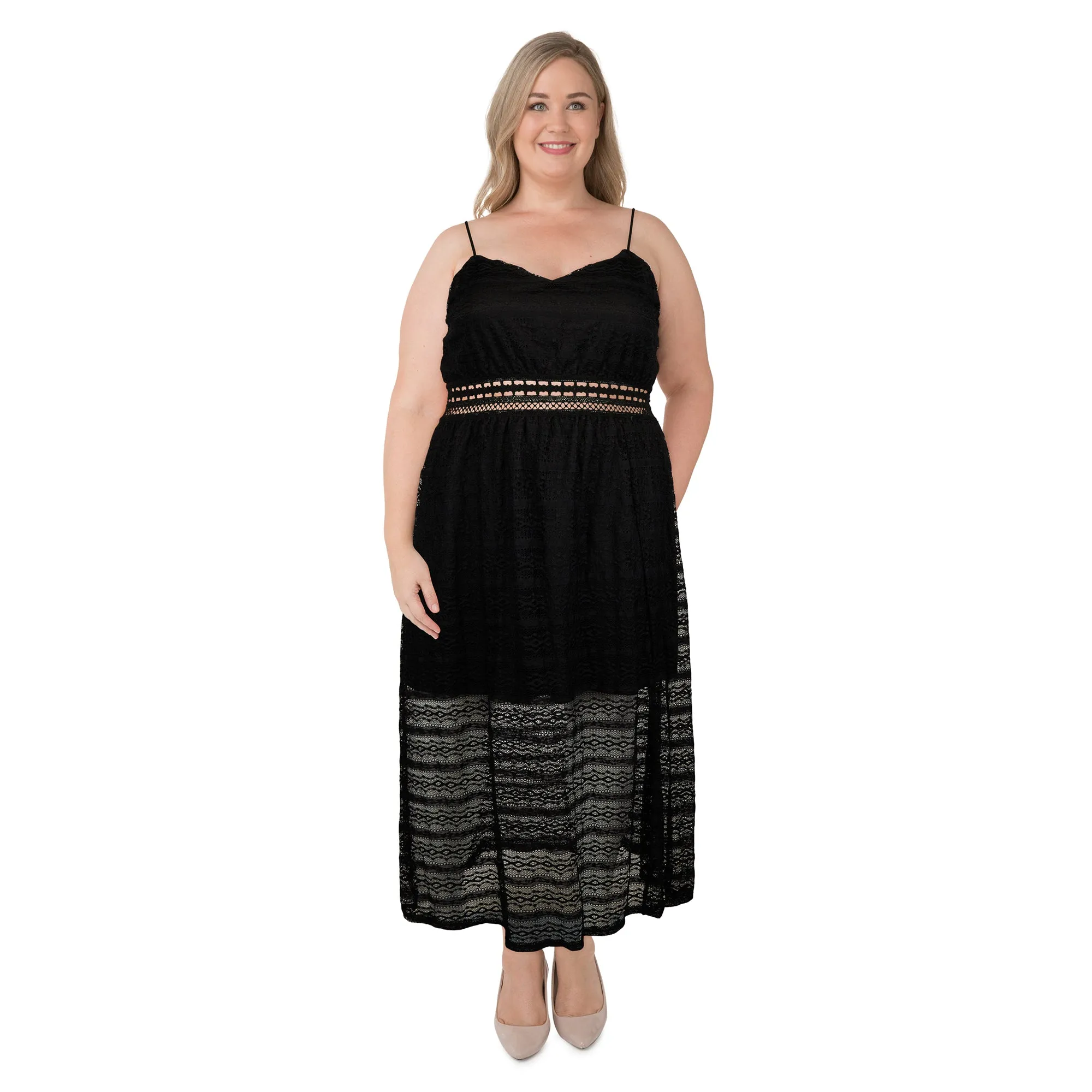 lily morgan Women's Plus Lace Maxi Dress sold by Giant Tiger