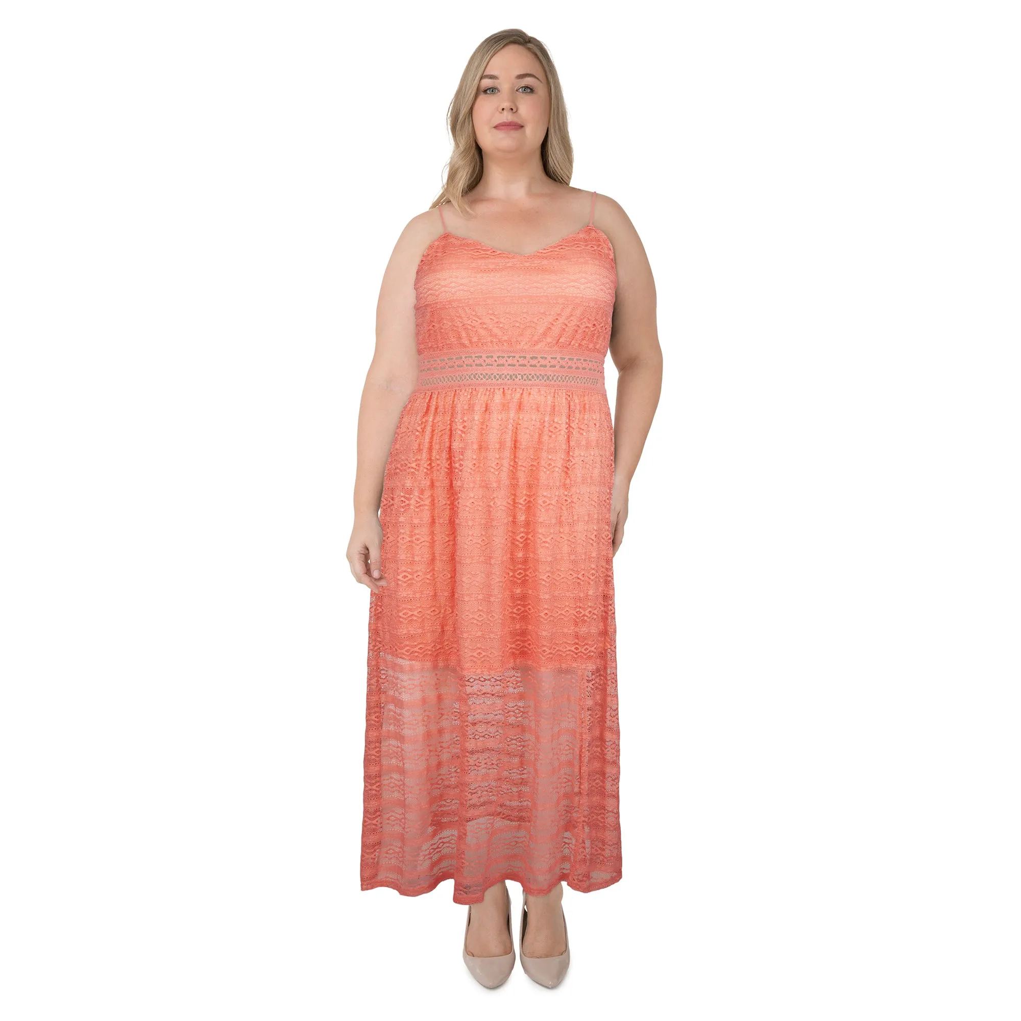 lily morgan Women's Plus Lace Maxi Dress sold by Giant Tiger product image thumbnail 2
