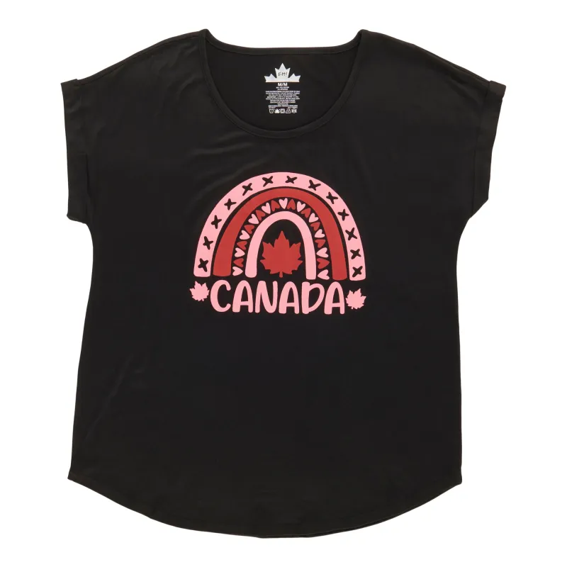 Canada EH! Women's Rolled Sleeve Tee made by Giant Tiger