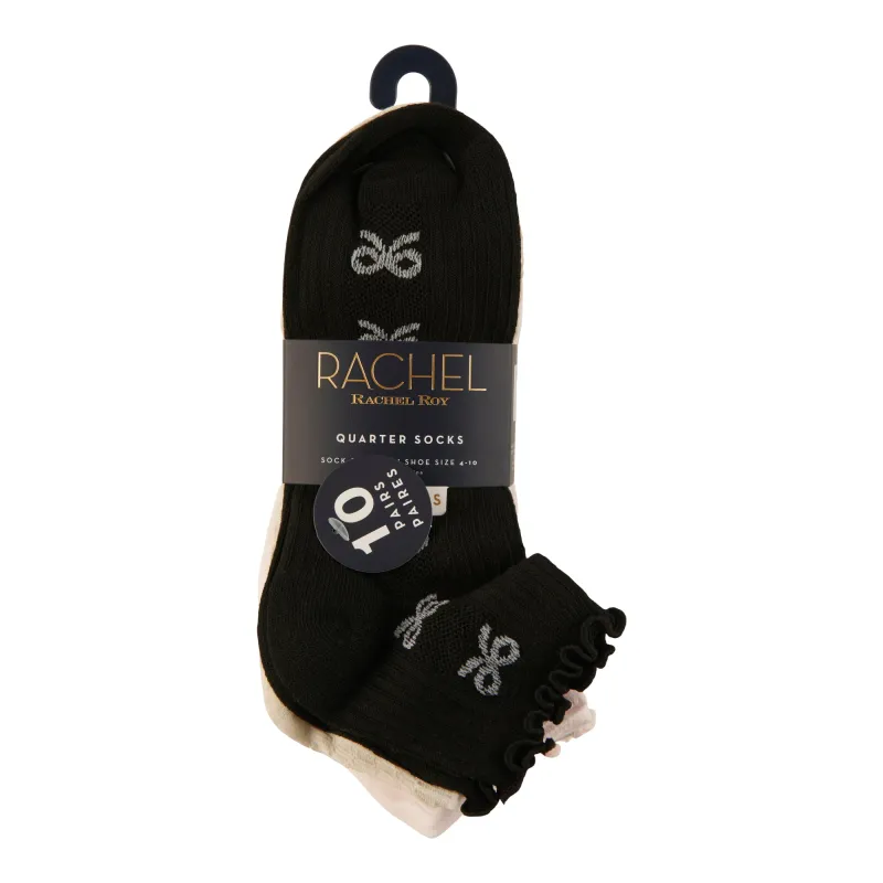 Rachel Roy Women's Quarter Crew Socks, 10-Pack made by RACHEL Rachel Roy
