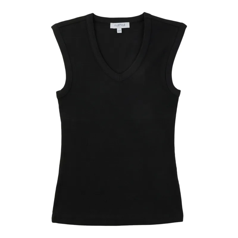mySTYLE Women's V-Neck Ribbed Tank Top made by Giant Tiger
