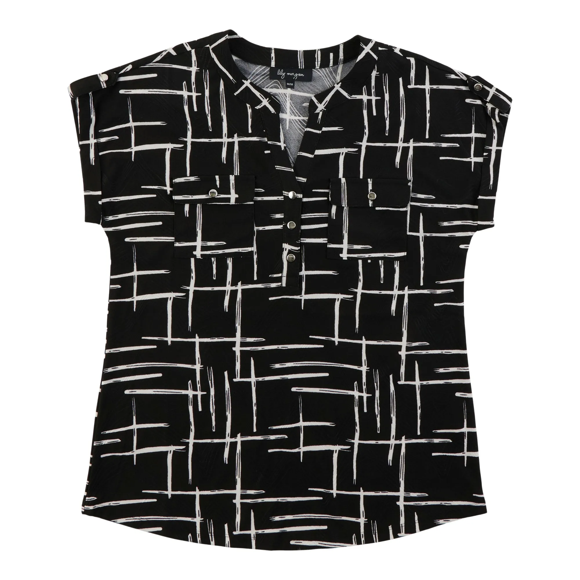 lily morgan Women's Printed Top with Dual Chest Pockets sold by Giant Tiger product image thumbnail 3