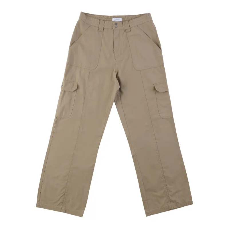 mySTYLE Women's Wide-Leg Poplin Cargo Pants made by Giant Tiger