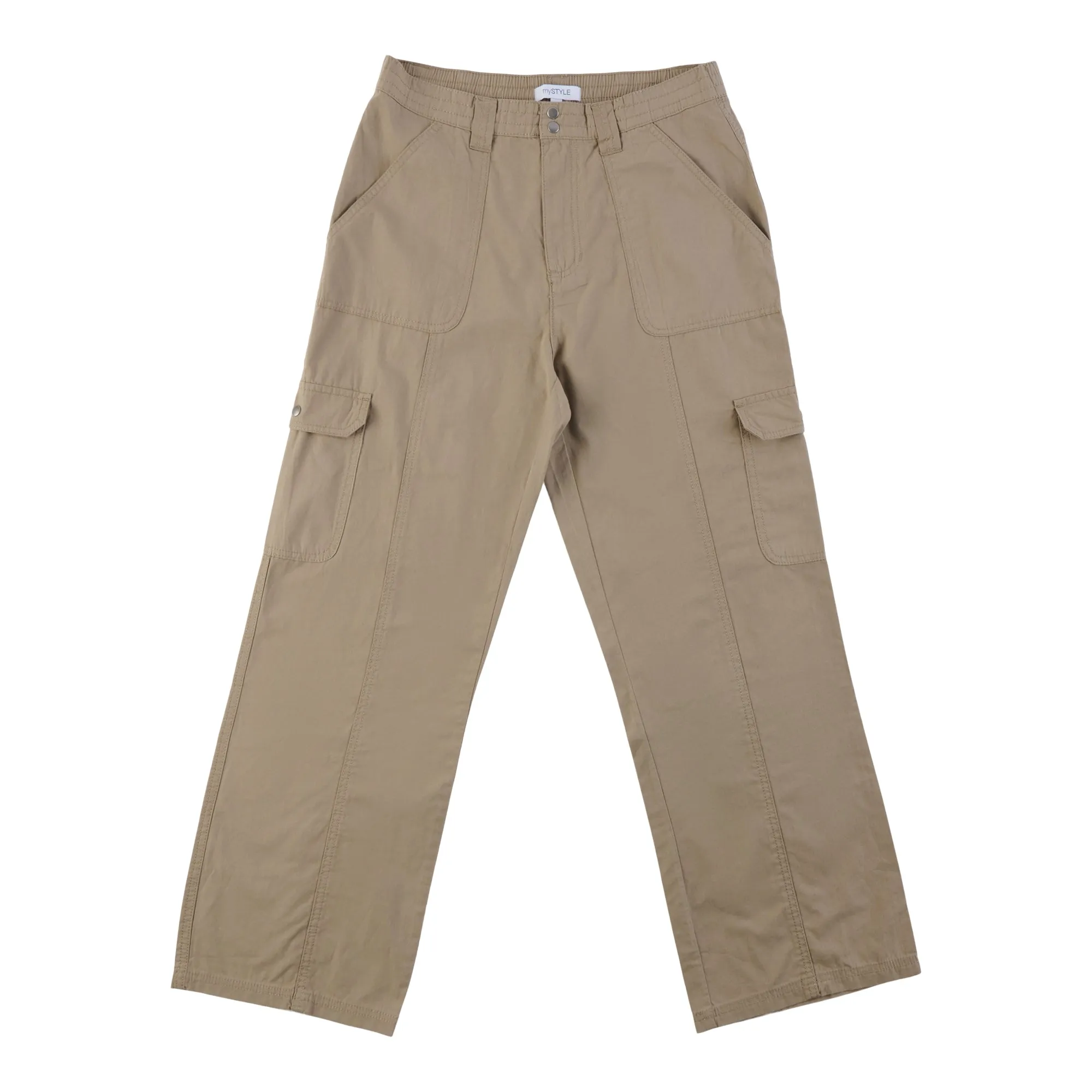 mySTYLE Women's Wide-Leg Poplin Cargo Pants sold by Giant Tiger