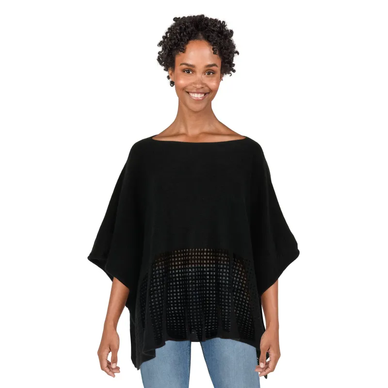 Women's Knit Poncho made by Giant Tiger