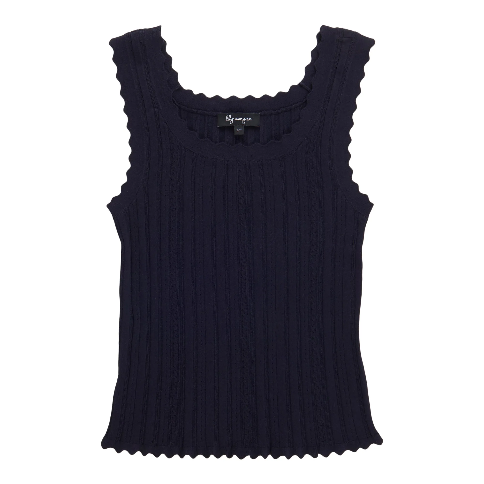 lily morgan Women's Solid Pointelle Tank Top sold by Giant Tiger product image thumbnail 2