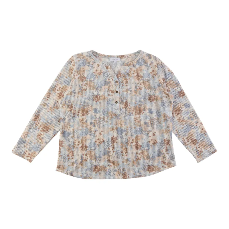 mySTYLE Women's Plus Printed Waffle Knit Top made by Giant Tiger