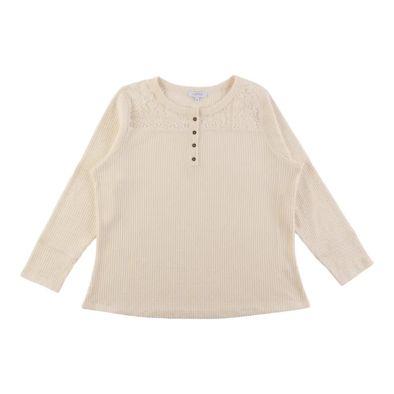 mySTYLE Women's Plus Waffle Knit Top made by Giant Tiger