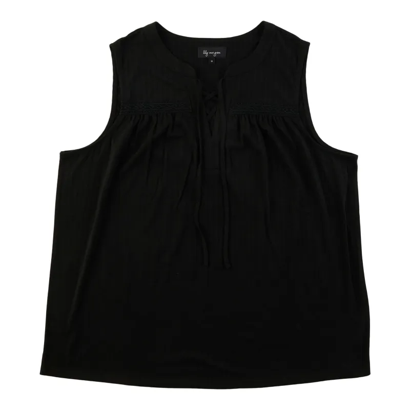 lily morgan Women's Plus Camisole with Lace Trim made by Giant Tiger