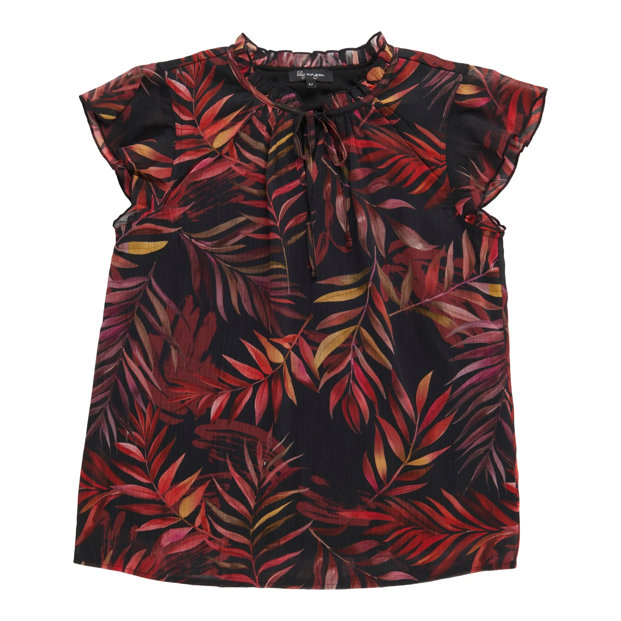 lily morgan Women's Printed Blouse with Ruffle Sleeves sold by Giant Tiger product image thumbnail 2