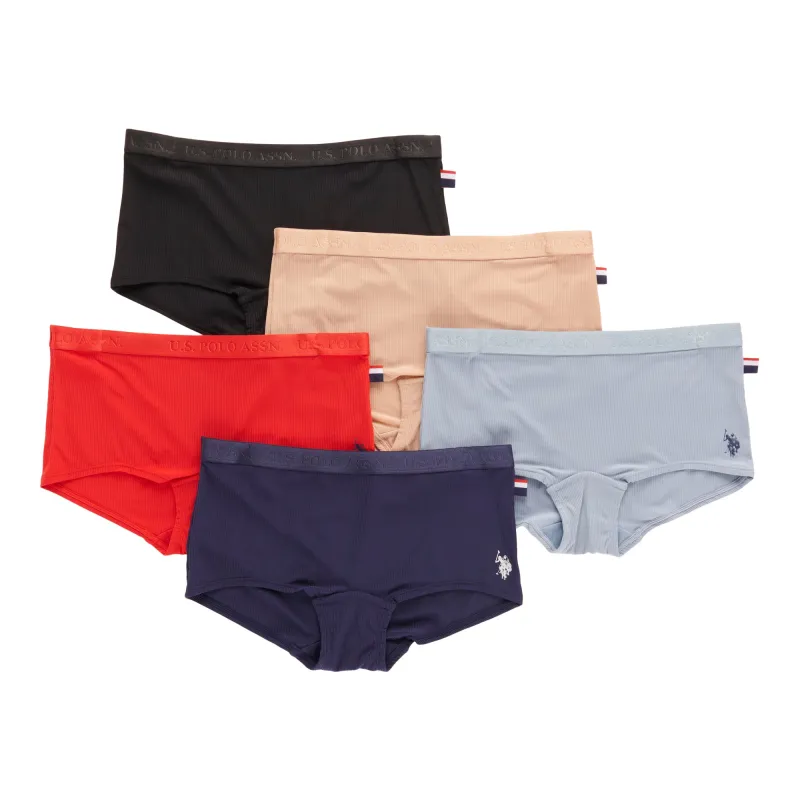 U.S. Polo Women's Boy Shorts Underwear, 5-Pack made by Giant Tiger