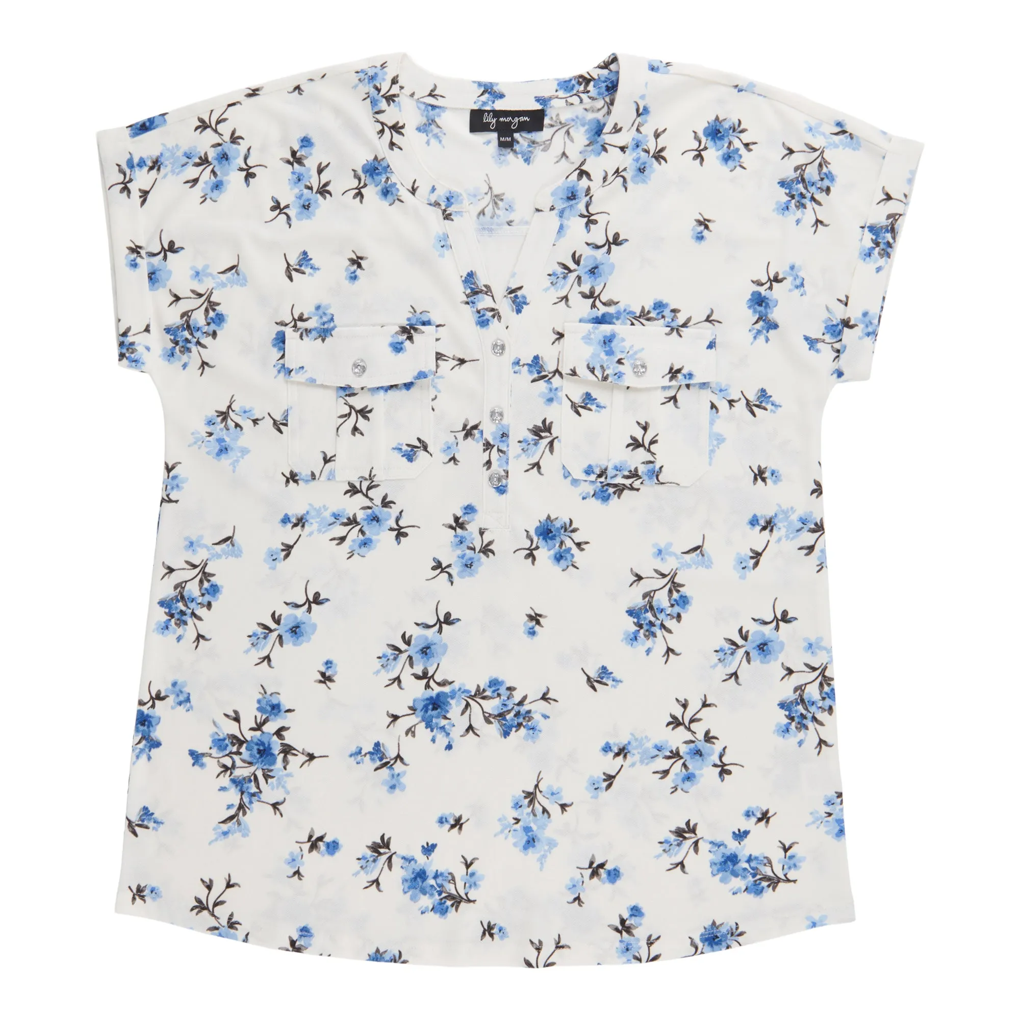 lily morgan Women's Printed Top with Pleated Pockets sold by Giant Tiger product image thumbnail 4