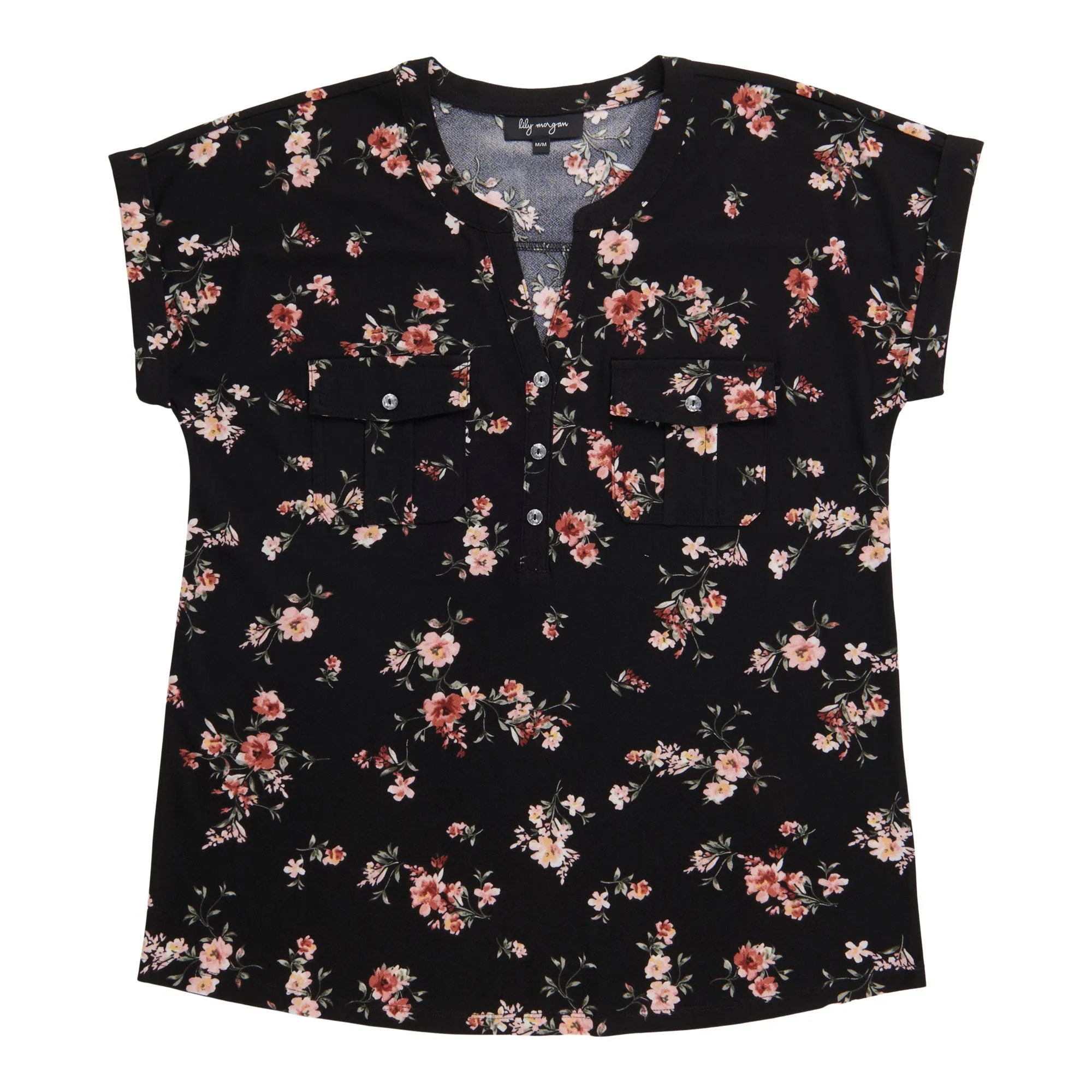 lily morgan Women's Printed Top with Pleated Pockets sold by Giant Tiger product image thumbnail 3