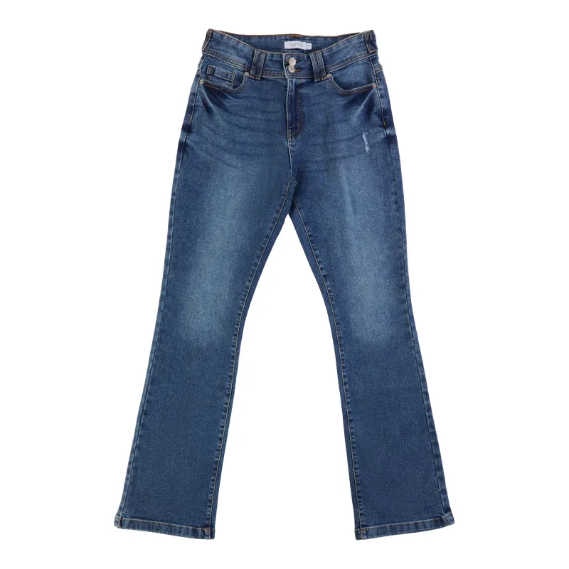 mySTYLE Women's Oxford Boot-Cut Denim Pants made by Giant Tiger