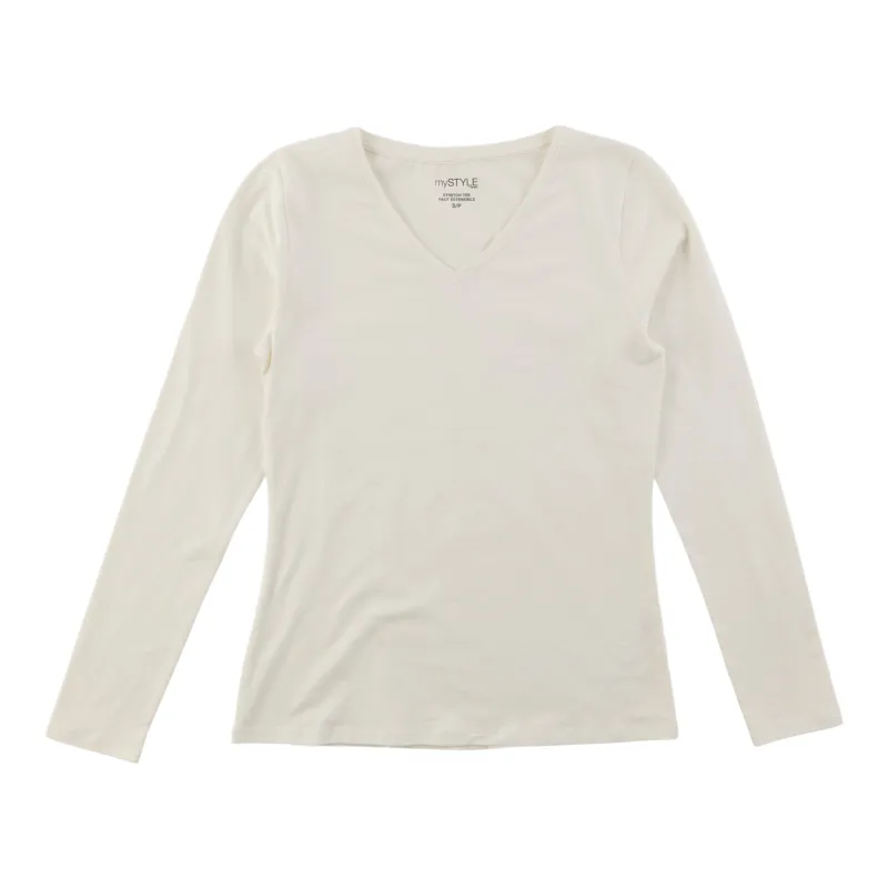 mySTYLE Women's Long Sleeve V-Neck Tee made by Giant Tiger