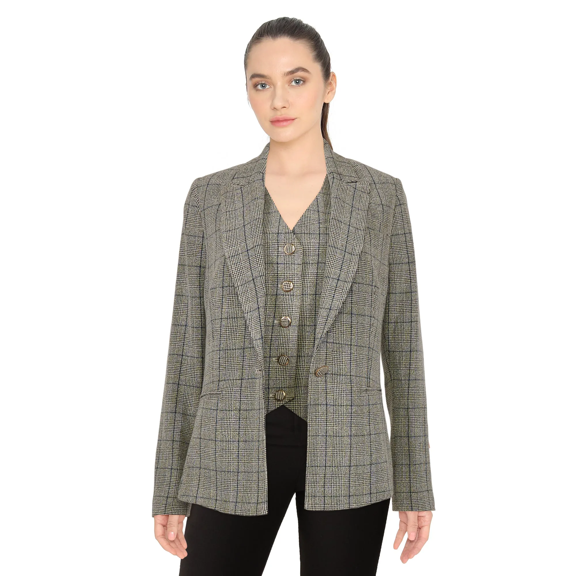 lily morgan Women's Plaid Button Front Vest sold by Giant Tiger product image thumbnail 2