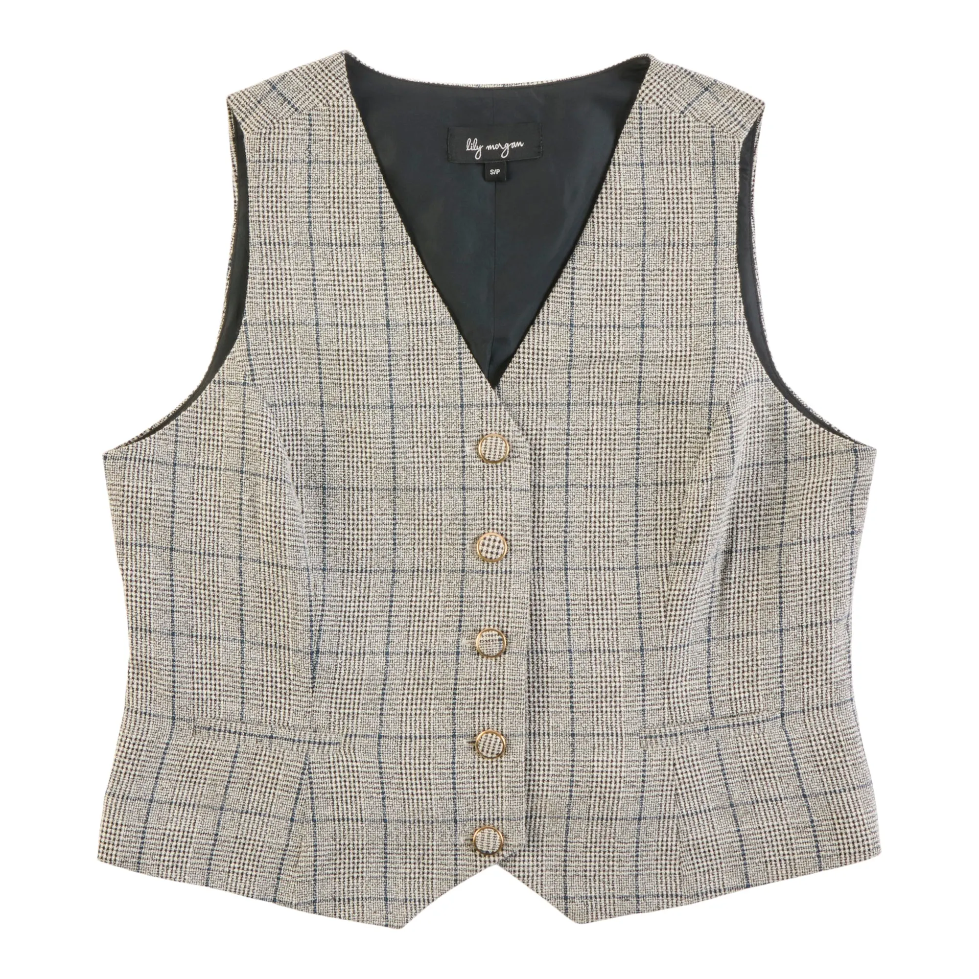 lily morgan Women's Plaid Button Front Vest sold by Giant Tiger product image thumbnail 3