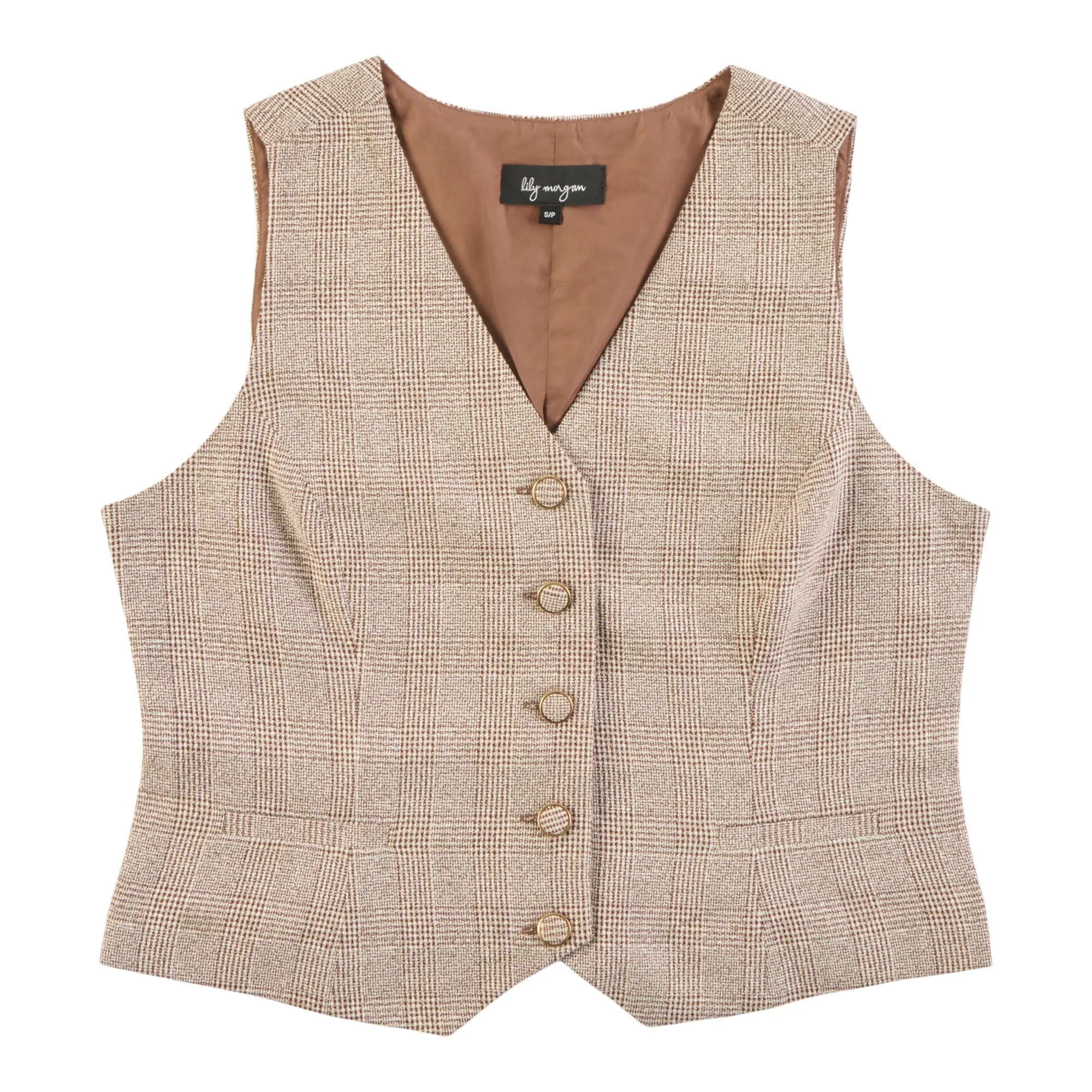 lily morgan Women's Plaid Button Front Vest sold by Giant Tiger product image thumbnail 5