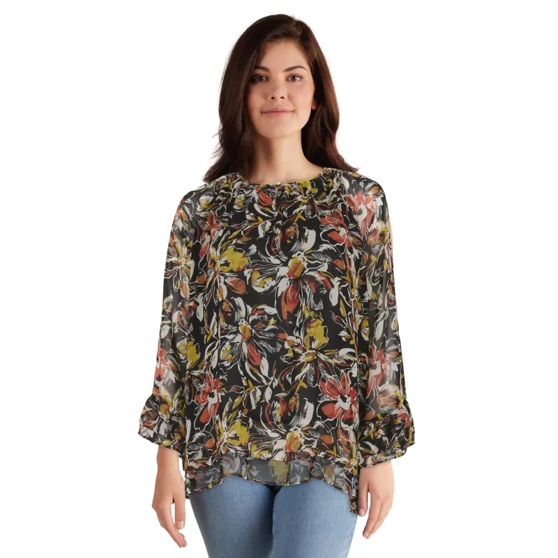Classic Editions Women's Printed Double Layer Blouse made by Giant Tiger
