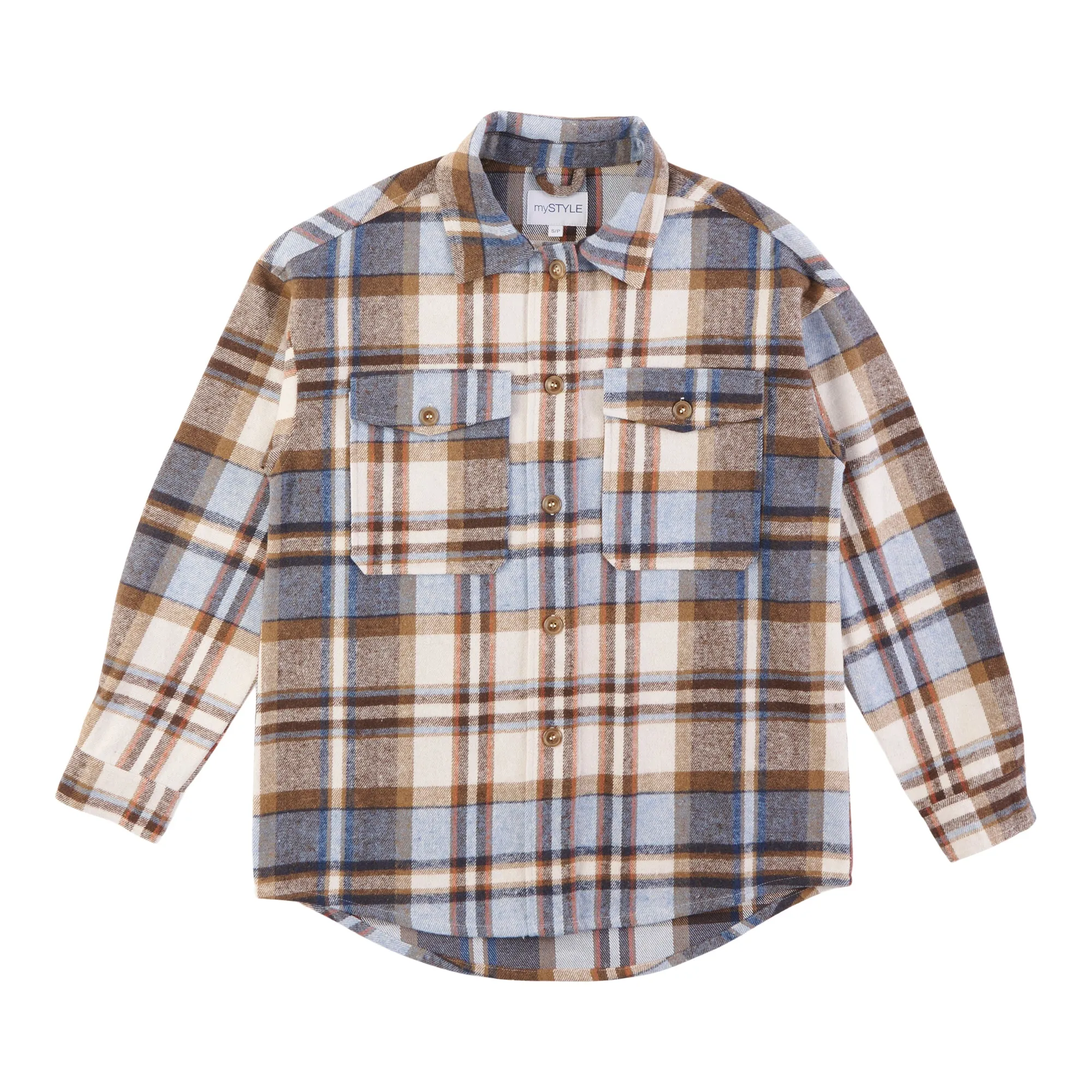 mySTYLE Women's Seasonal Plaid Shacket sold by Giant Tiger