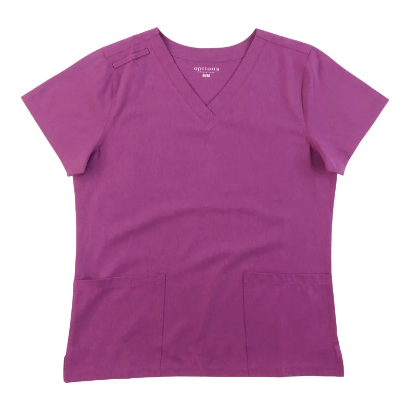 Options Women's Solid Short Sleeve Scrub Top made by Giant Tiger