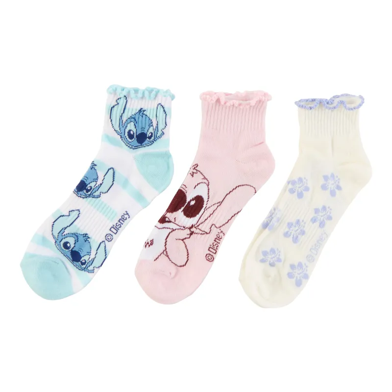 Women's Licensed Stitch Quarter Crew Socks, 3-Pack made by Giant Tiger