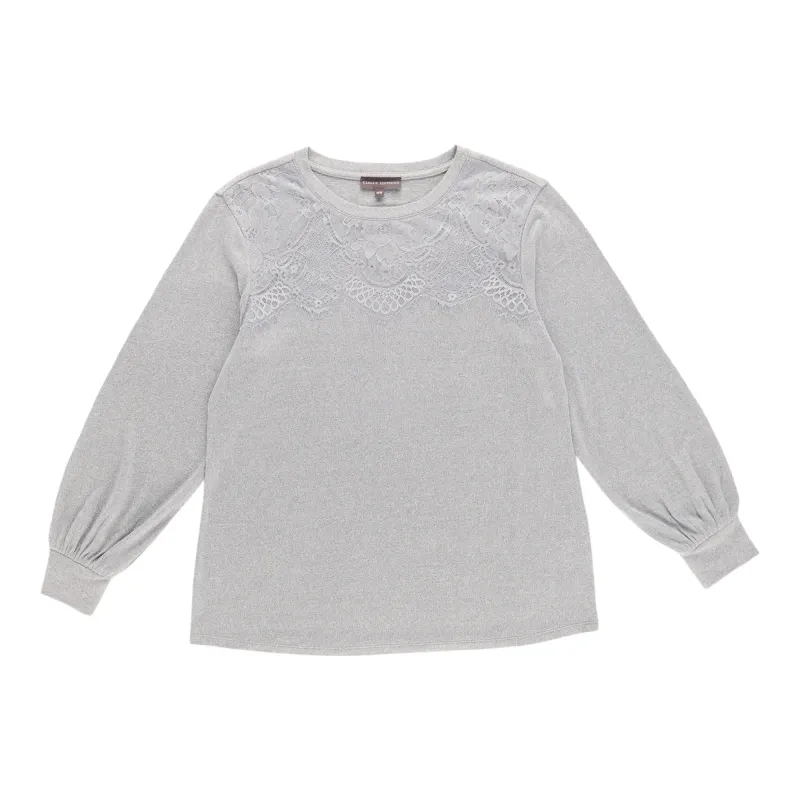 Classic Editions Women’s Lace Detail Knit Top made by Giant Tiger