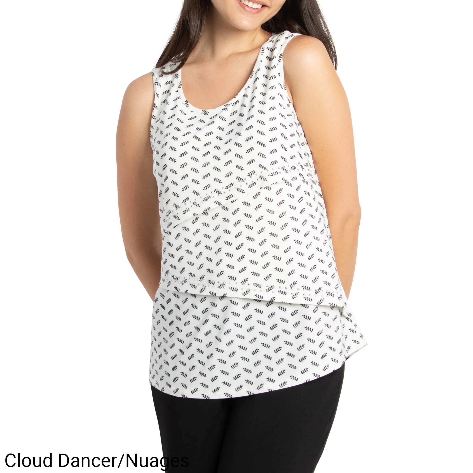 Classic Editions Women's Ruffle-Front Printed Cami - S-XXL sold by Giant Tiger product image thumbnail 3