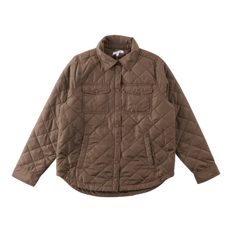 mySTYLE Women's Sunset Boho Quilted Shirt Jacket made by Giant Tiger