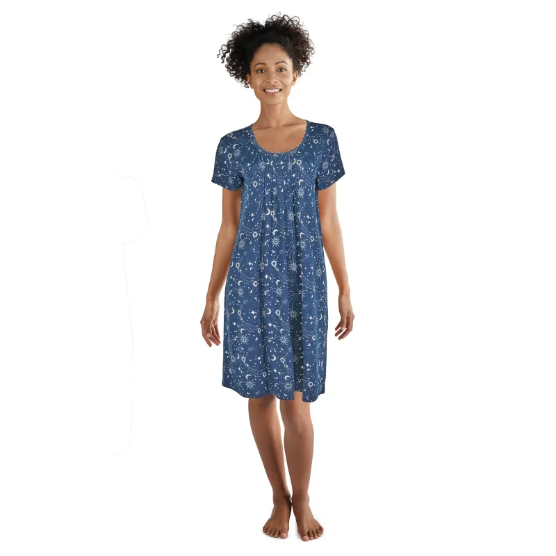 Carisma Women's Knee-Length Picot Trim Nightgown made by Giant Tiger