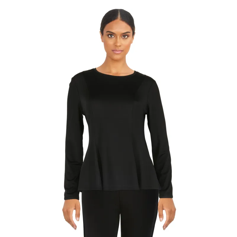 lily morgan Women's Solid Peplum Top made by Giant Tiger