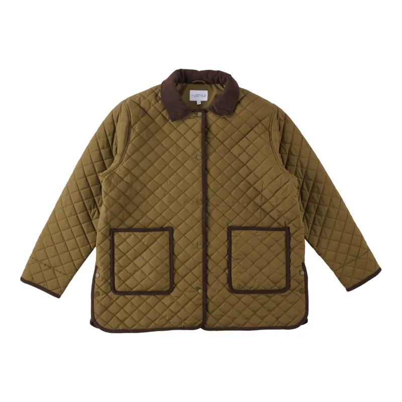 mySTYLE Women's Plus Harvest Corduroy Barn Jacket made by Giant Tiger
