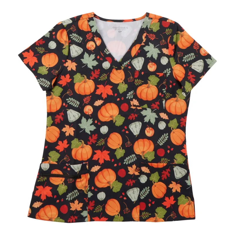 Options Women's Novelty Short Sleeve Scrub Top made by Giant Tiger