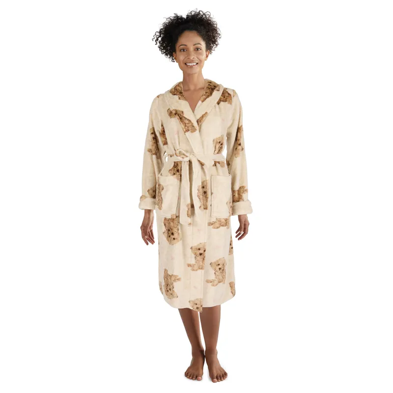 Cure Women's Plush Knee-Length Robe made by Giant Tiger