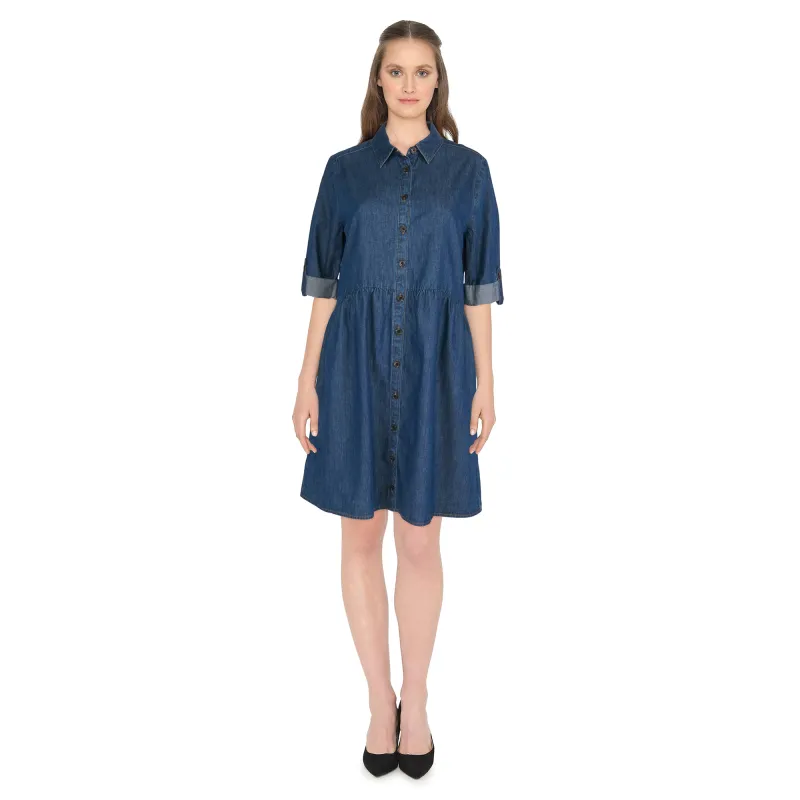 mySTYLE Women's Drop Waist Denim Dress made by Giant Tiger