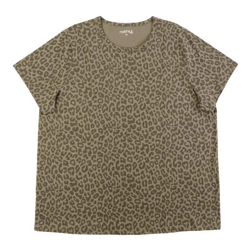 mySTYLE Women's Plus Crew Neck T-Shirt made by Giant Tiger