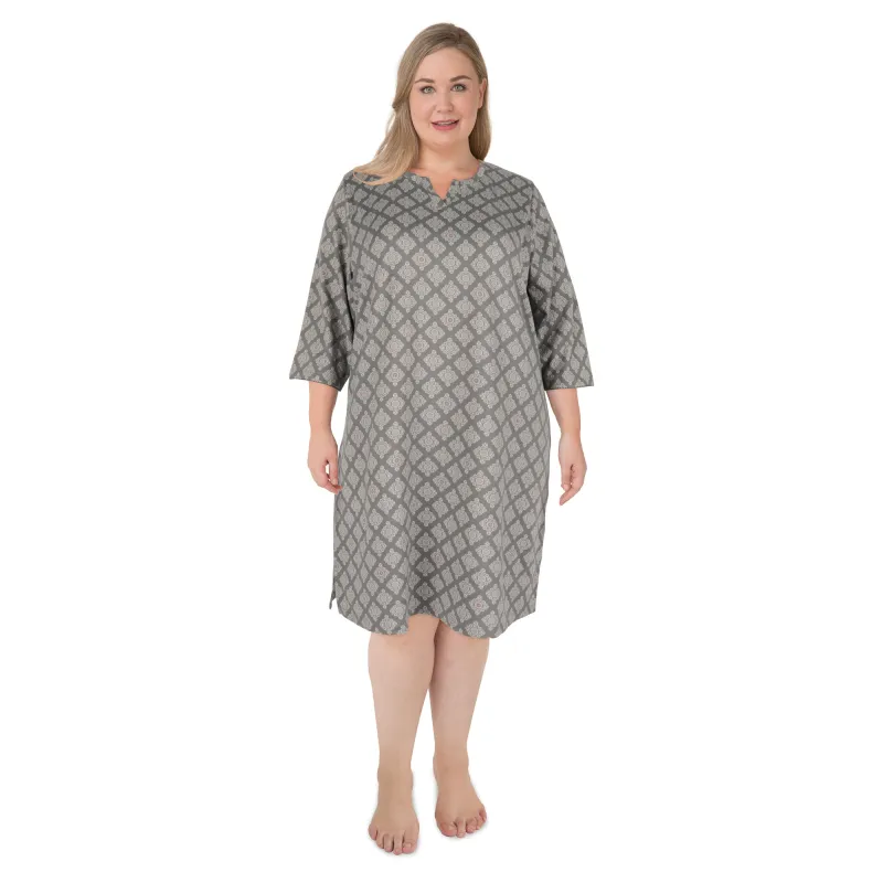 Cure Women's Plus Long Sleeve Sleepshirt made by Giant Tiger