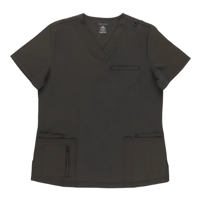 Options Women's Solid Fashion V-Neck Scrub Top made by Giant Tiger