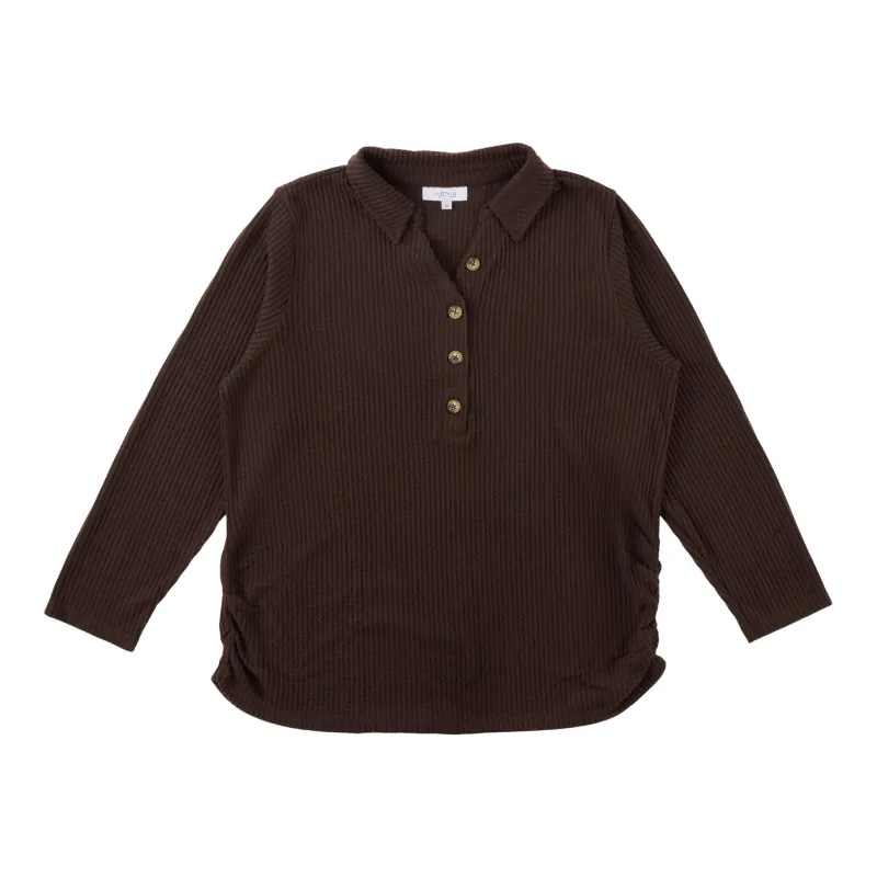 mySTYLE Women’s Plus Brushed Thermal Collared Top made by Giant Tiger