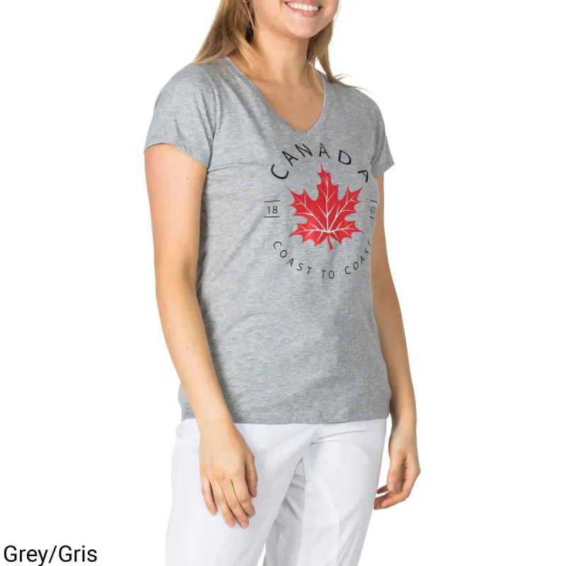 Canada Eh! Women's Printed V-Neck Tee - S-XL sold by Giant Tiger