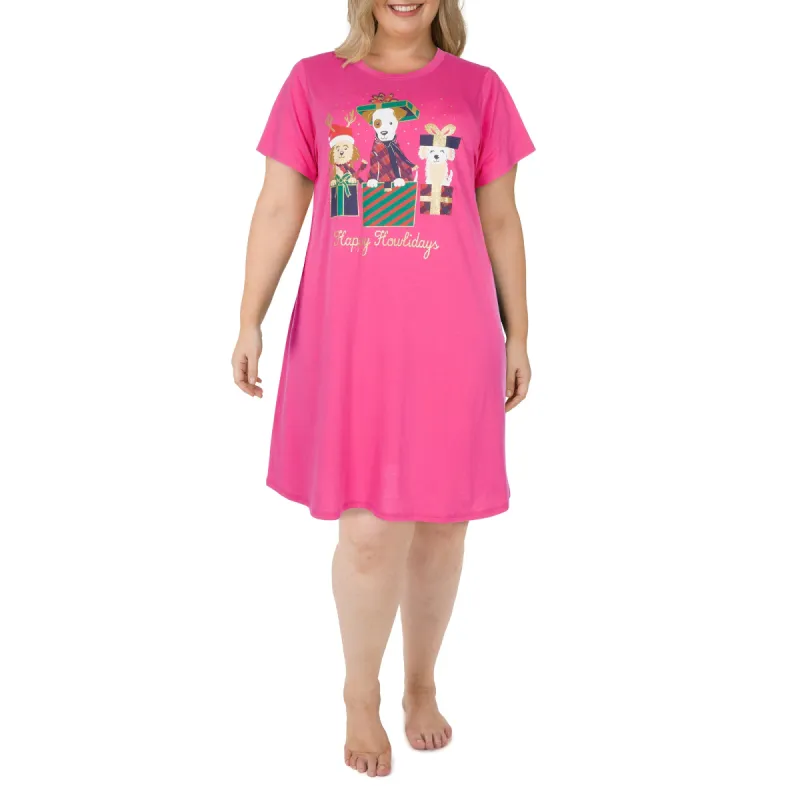 Comfy Cozy Women's Plus Screen Printed Knit Sleepshirt sold by Giant Tiger