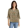 lily morgan Women's V-Neck Roll-Tab Blouse sold by Giant Tiger