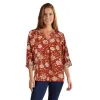 lily morgan Women's V-Neck Roll-Tab Blouse sold by Giant Tiger