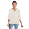 lily morgan Women's V-Neck Roll-Tab Blouse sold by Giant Tiger