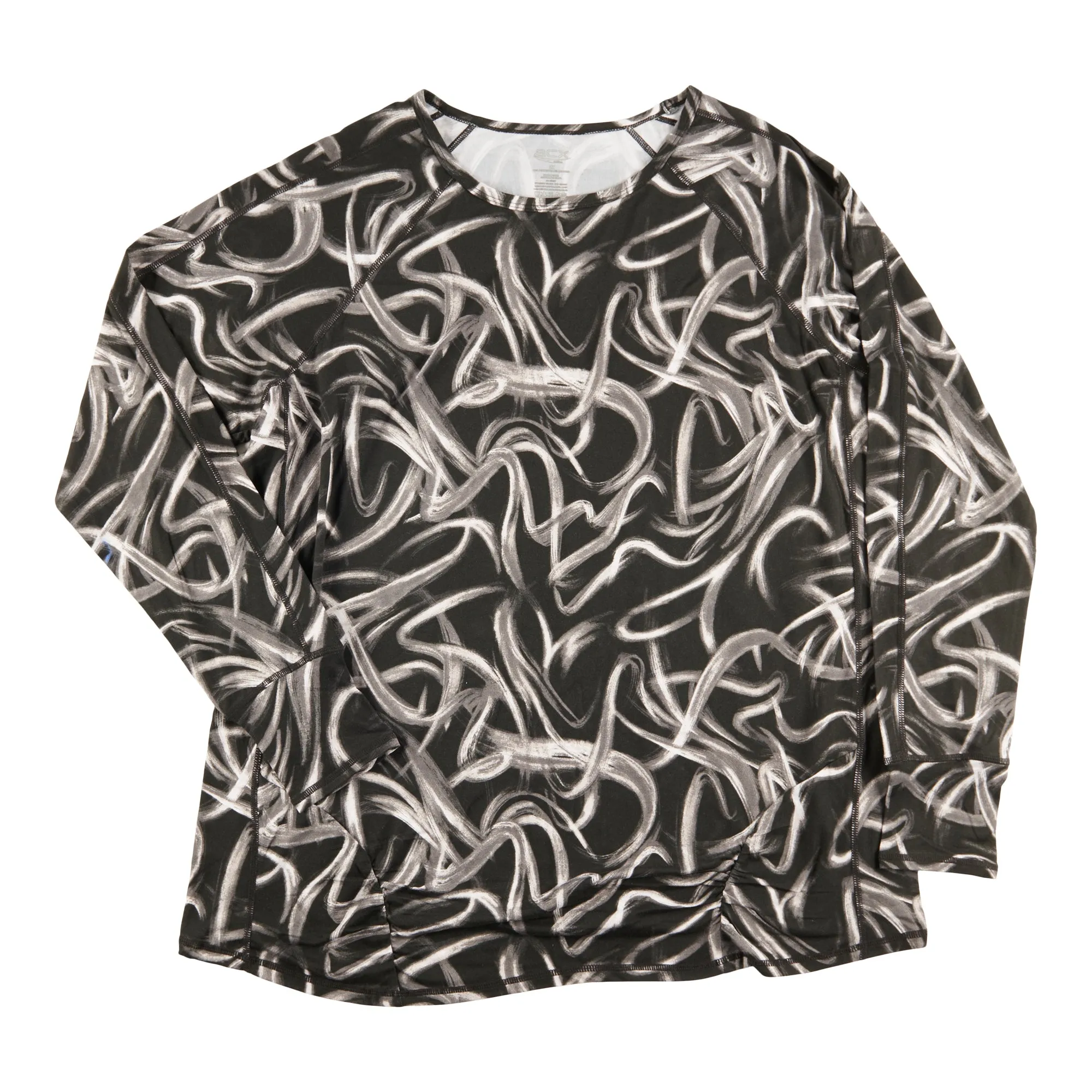 ACX Active Women's Plus Spring Into Action Long Sleeve Top with Ruching sold by Giant Tiger