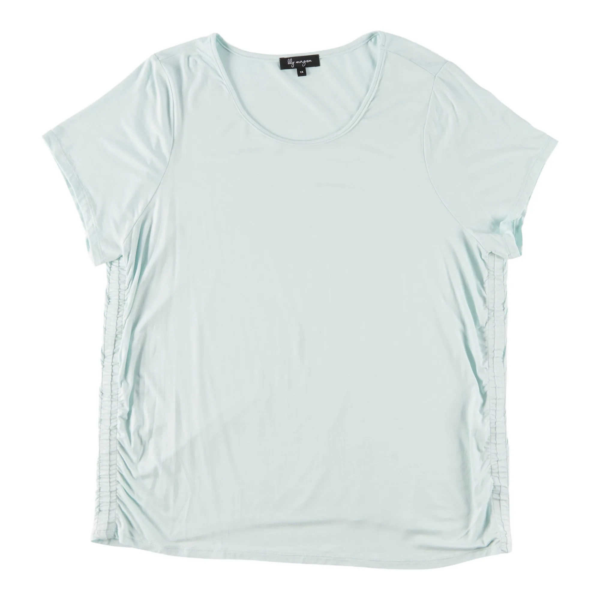 lily morgan Women's Plus Cap Sleeve Ruched Top sold by Giant Tiger product image thumbnail 3